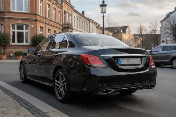 Mercedes mit Rückleuchten